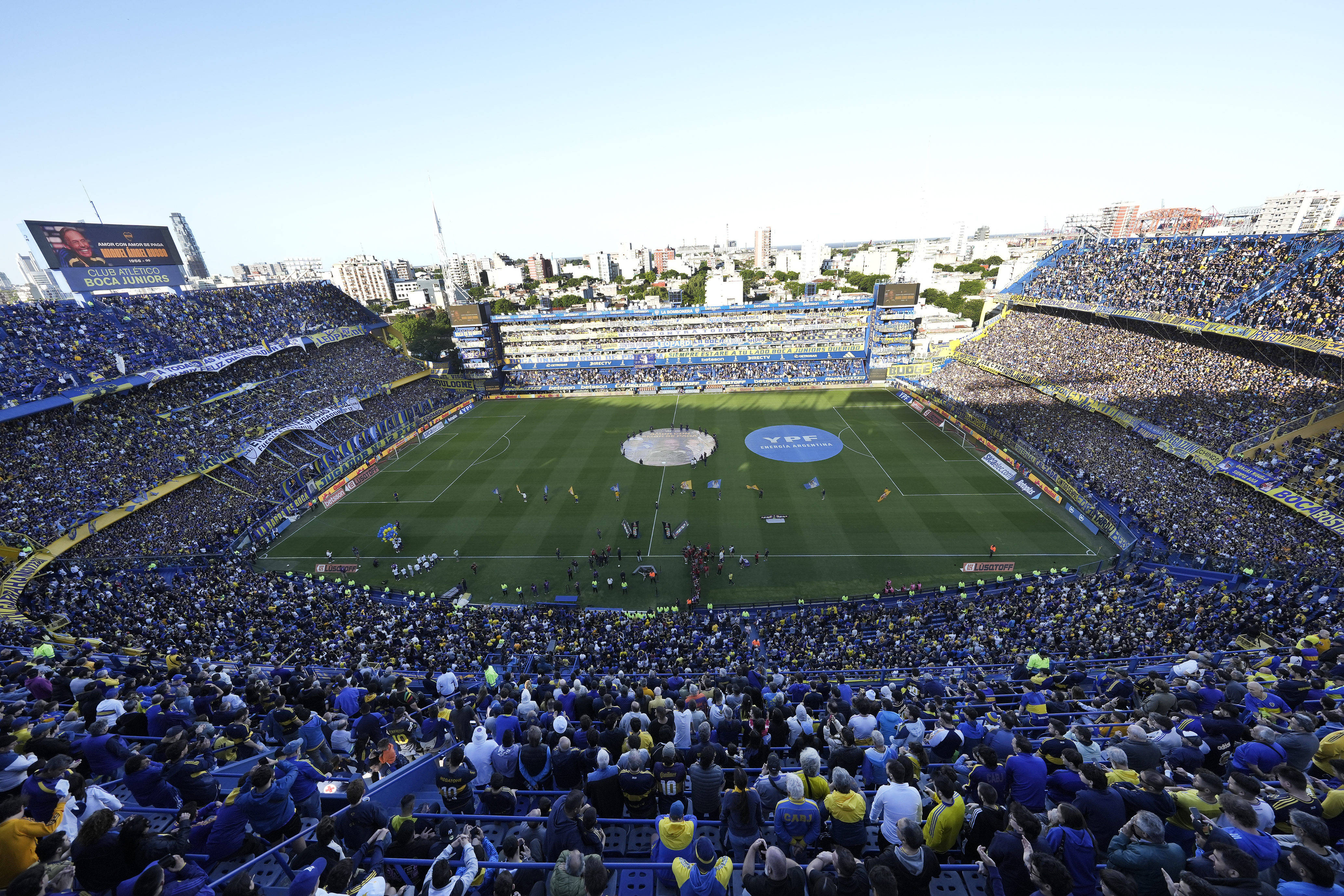 View inside La Bombonera stadium