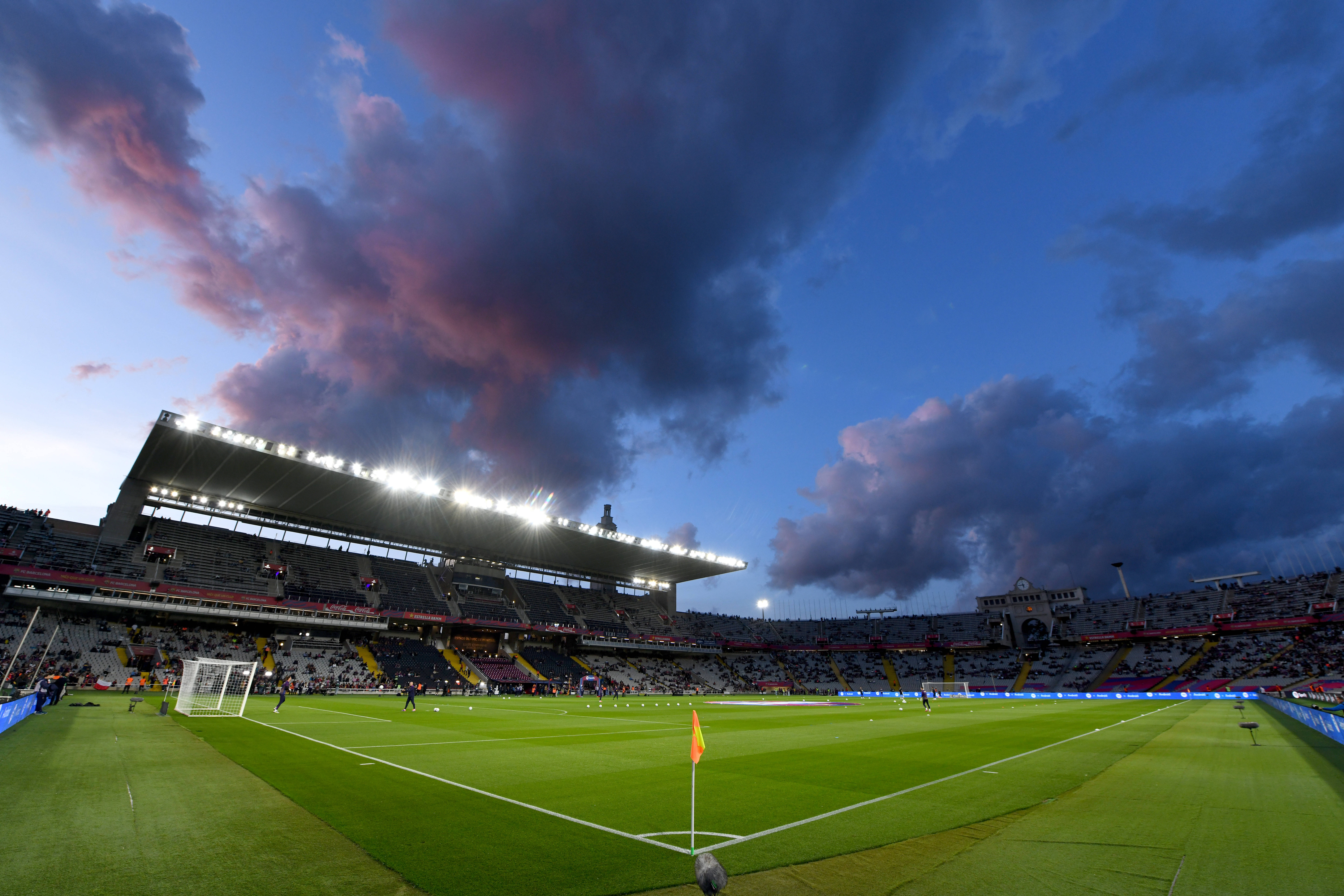 View inside the Olimpic Stadium Lluis Companys of Montjuic