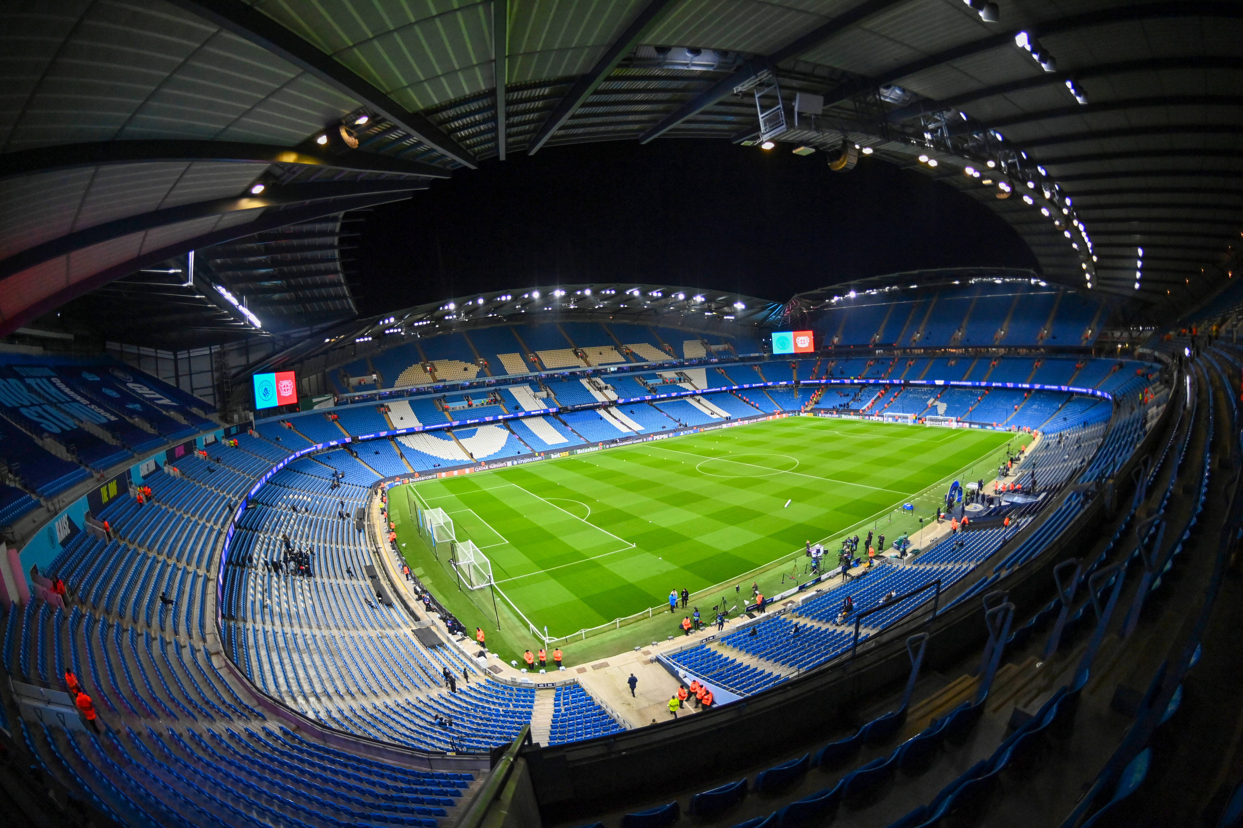 View inside the Etihad Stadium
