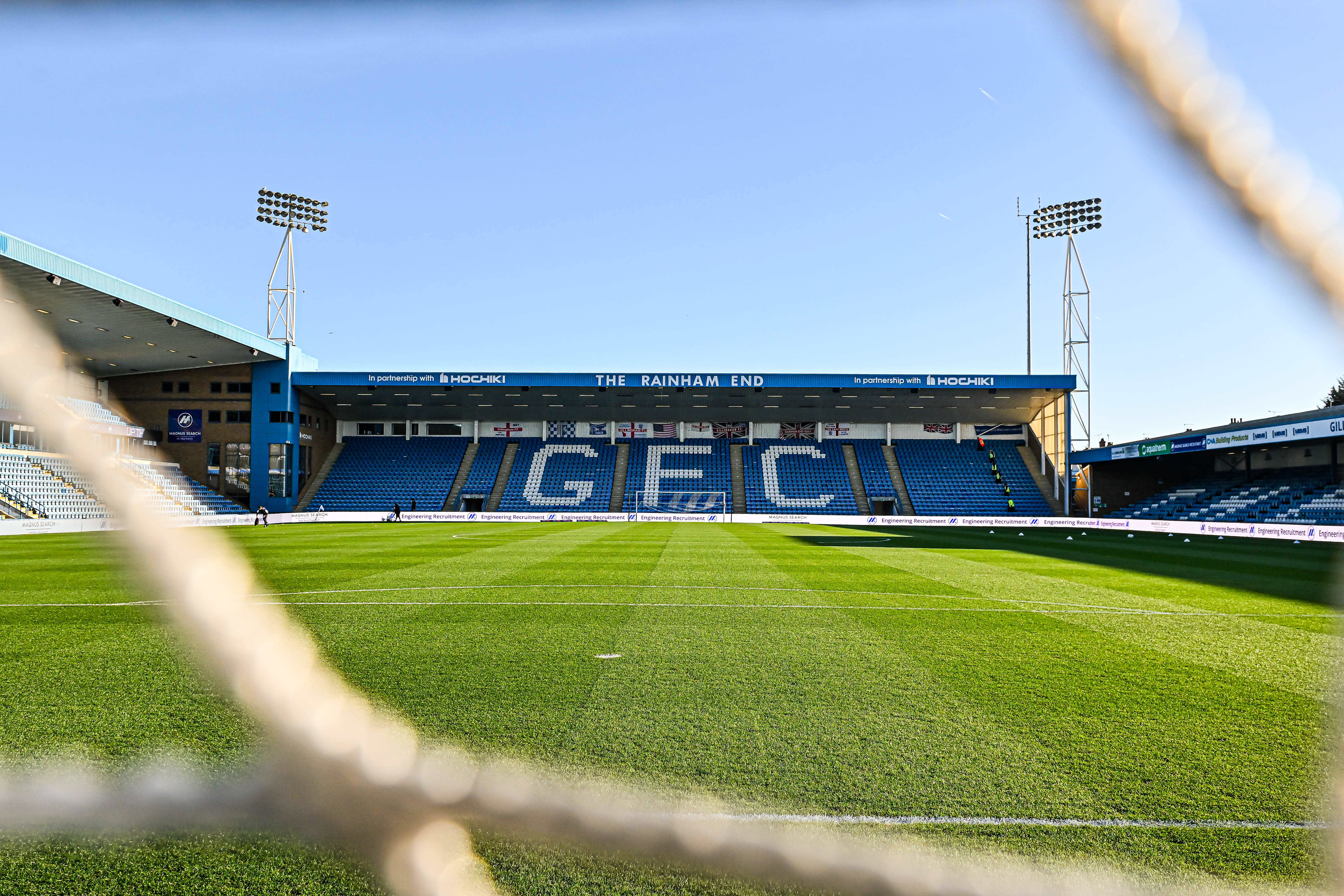 A general view inside the Priestfield Stadium