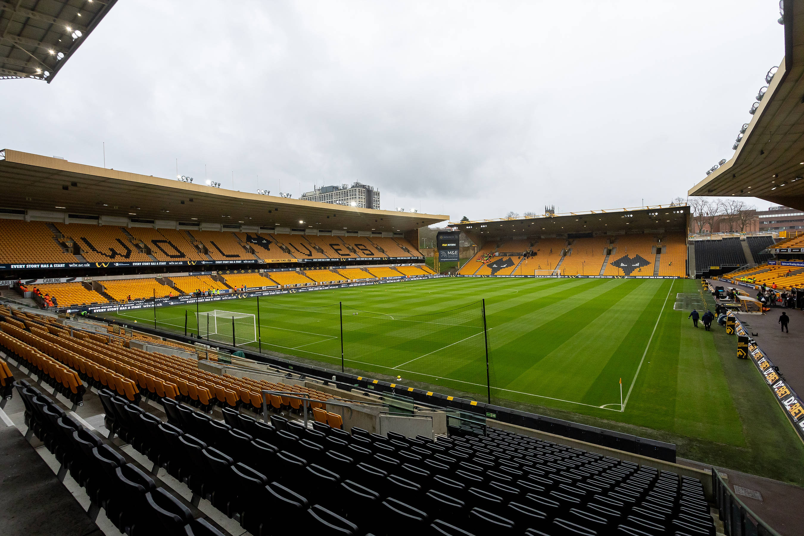 General view inside Molineux 