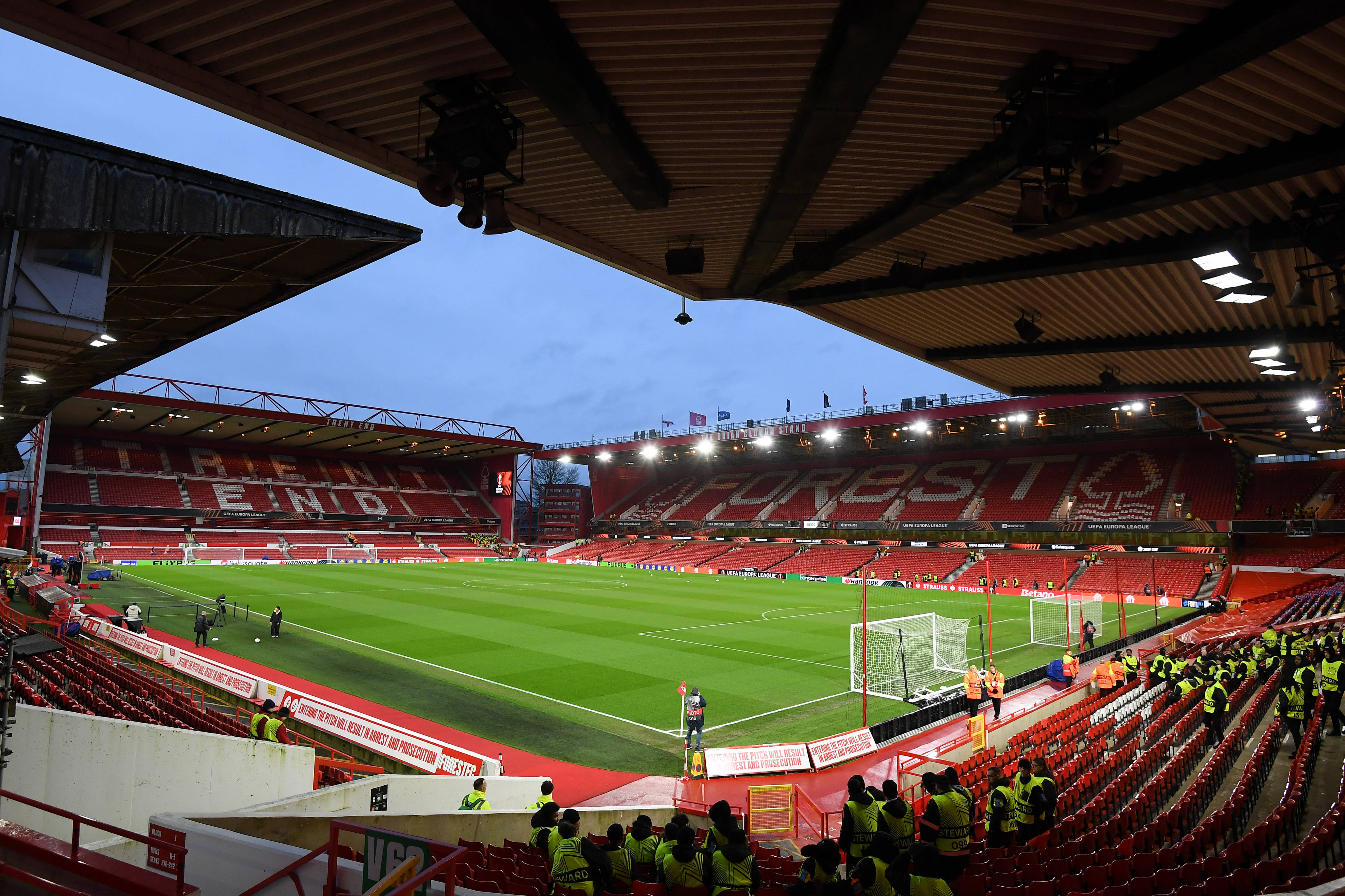 View inside the City Ground