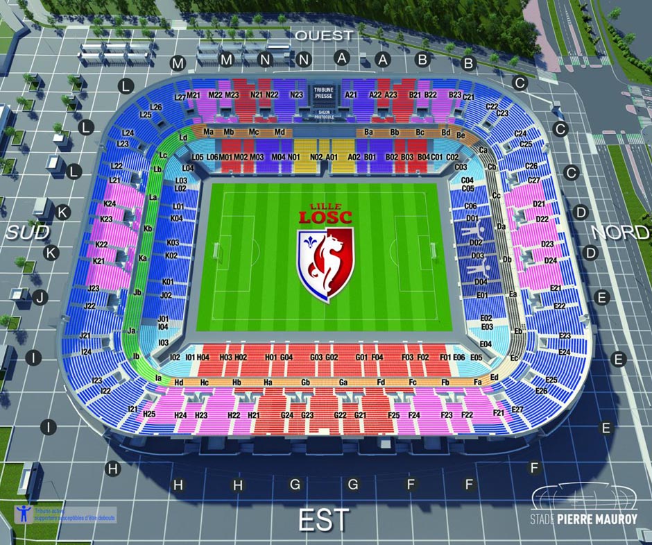 Stade Pierre-Mauroy seating plan