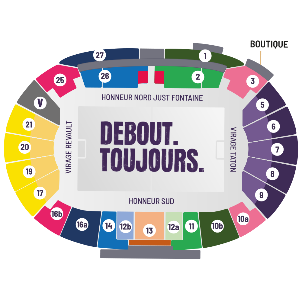 Stadium de Toulouse Seating Plan