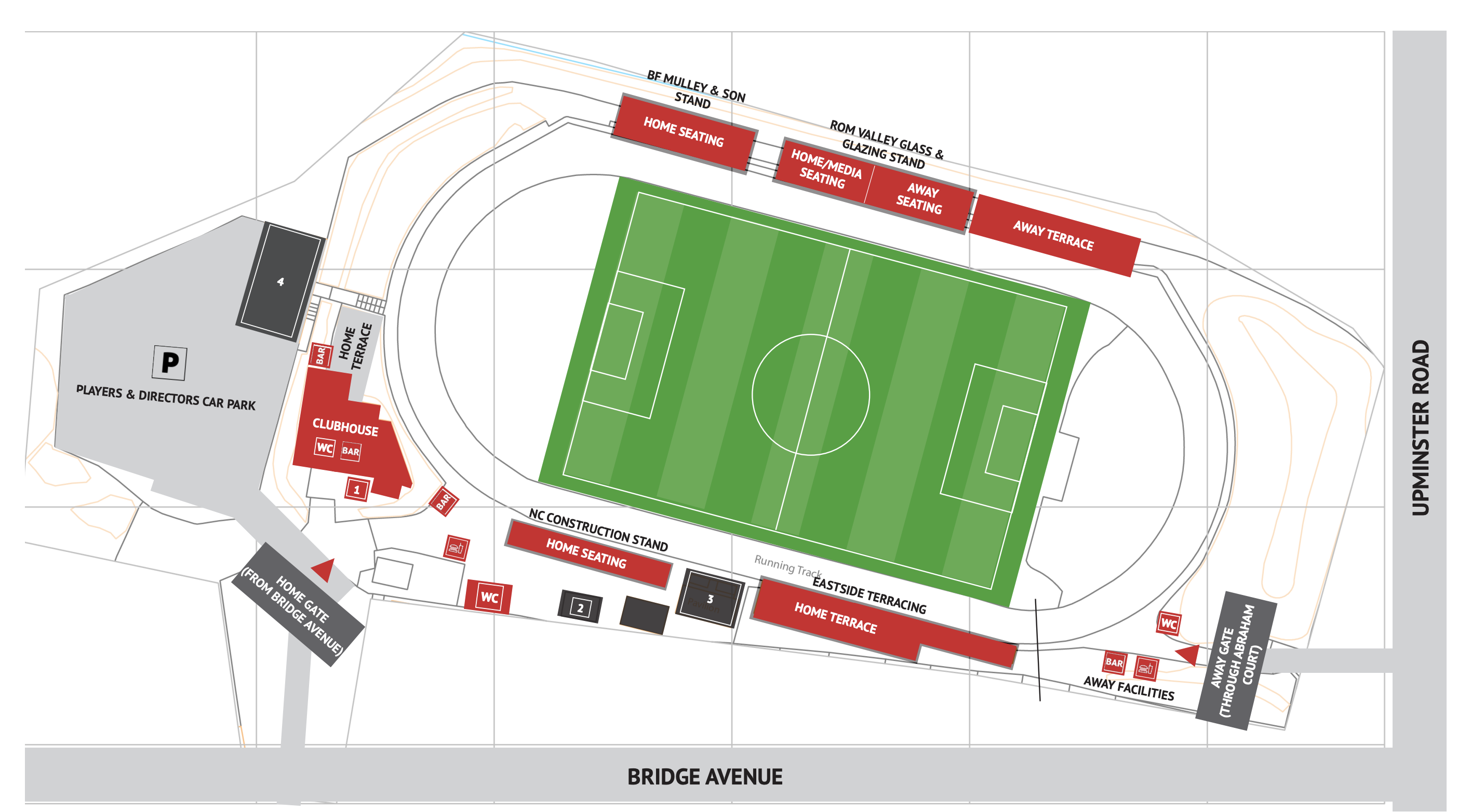 Hornchurch Stadium map