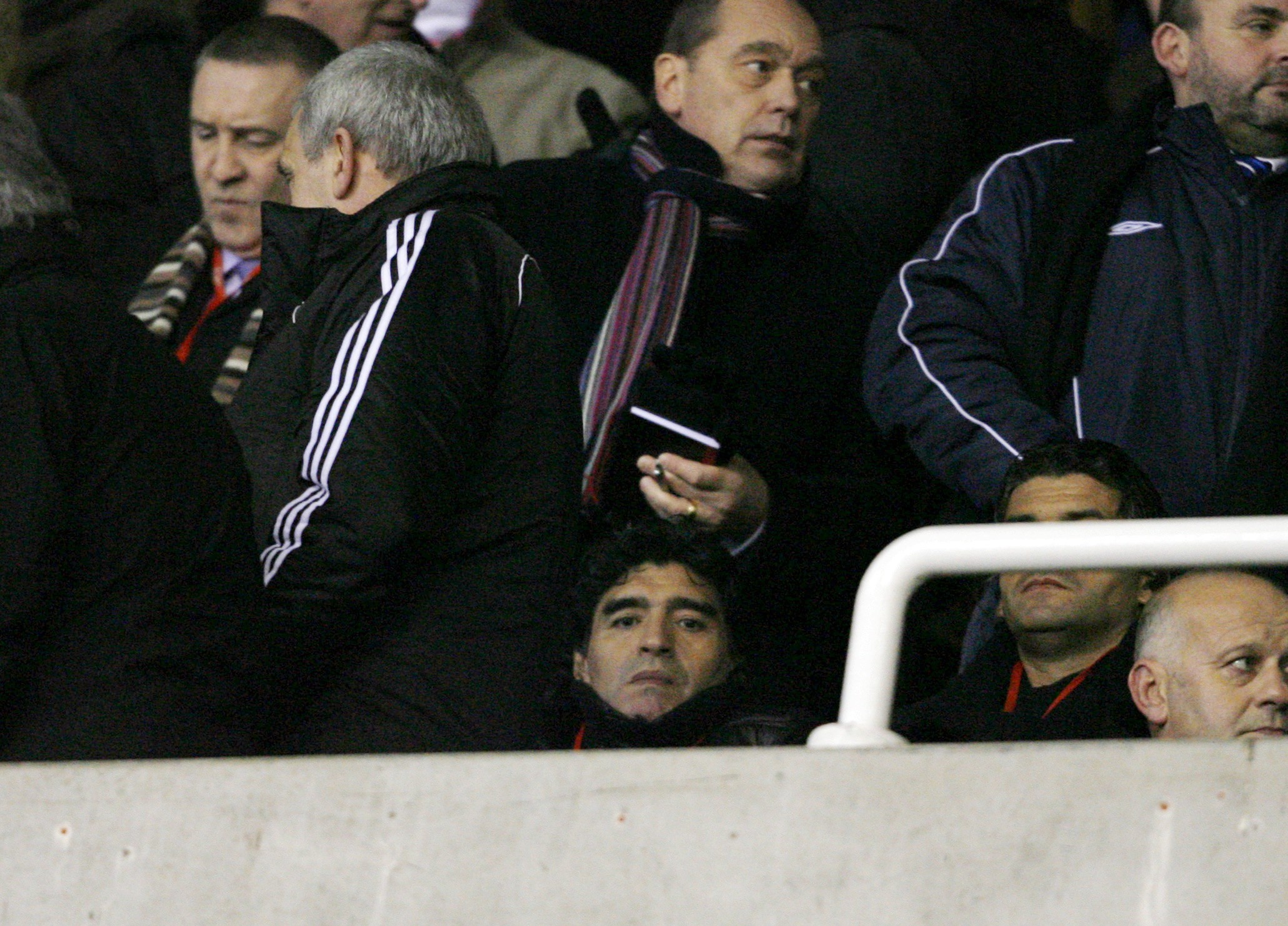 Diego Maradona at the Bet365 Stadium