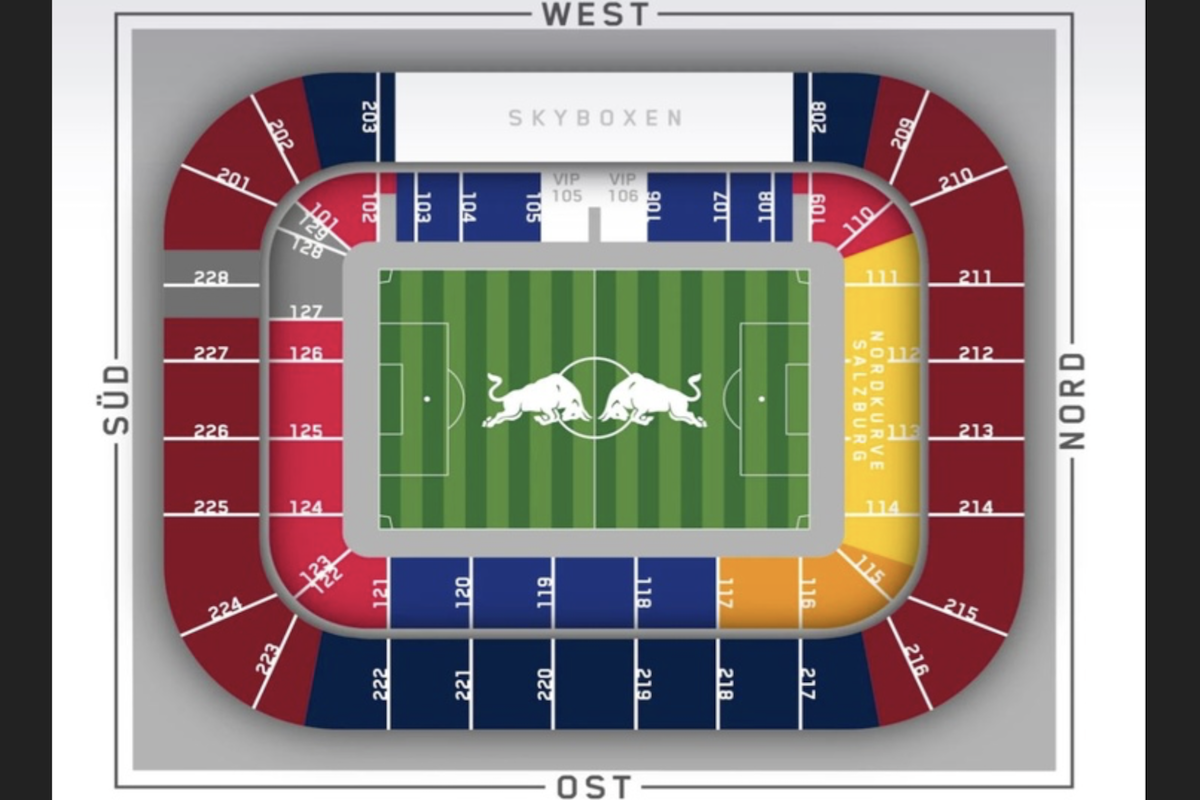 Red Bull Arena Salzburg stadium seating plan